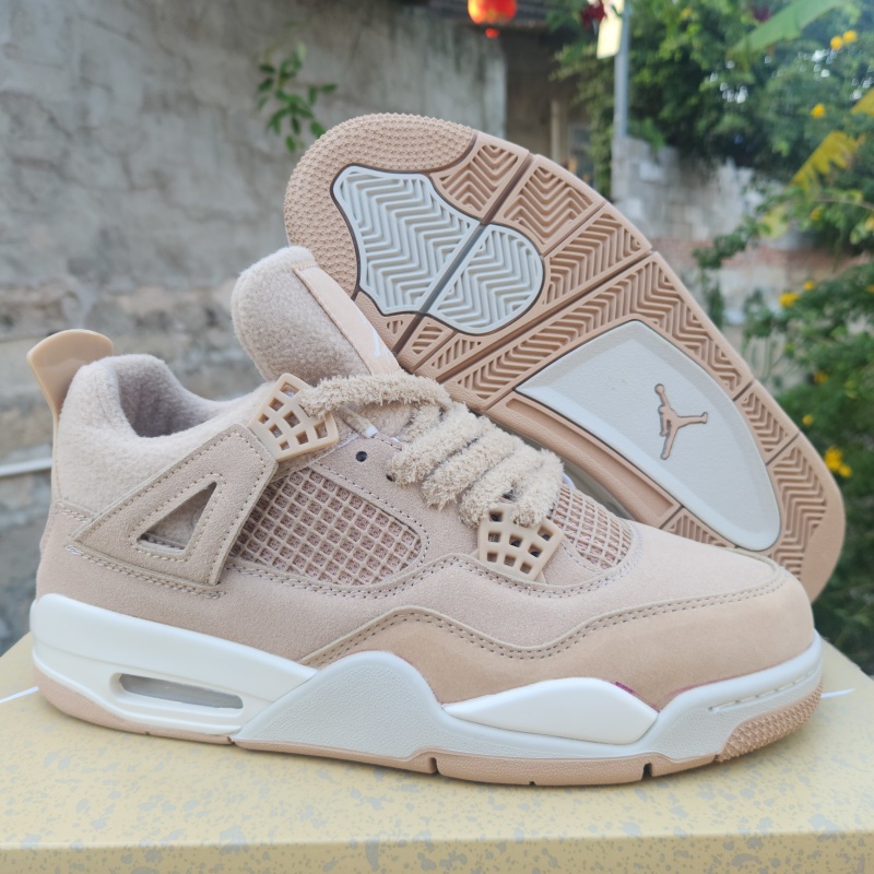 Women's Running weapon Jordan 4 Pink Shoes 053